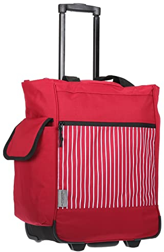 Alessandro Einkaufsroller EInkaufsroller Shoppingtrolley Einkaufstrolley (12895 Red Pinstripe)