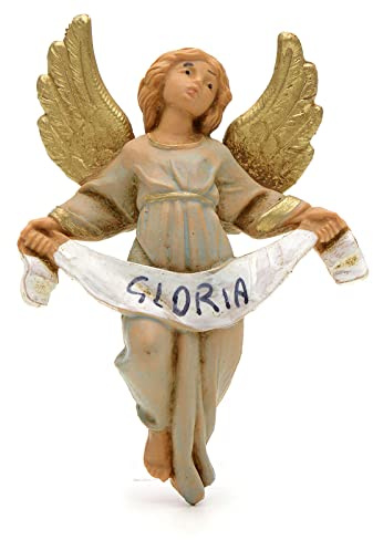 Holyart Belén Fontanini: Ángel Gloria Azul 6,5cm Fontanini