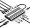 USB Docking Station, USB C Hub ORICO 12 en 1 con HDMI 4K Dual, DP 4K@60Hz, PD 100W, Ethernet, 3 USB 3.0, SD/TF, 3,5mm Audio, USB C Adaptador Compatible con Windows/Mac OS