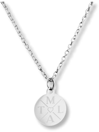 Personalisierte Kette mit Gravur als Geschenk für Frauen | zur Geburt | zur Hochzeit | für die Freundin | für Mama (Silber)