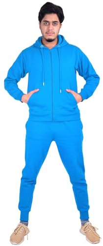 A2Z Mens Plain Tracksuit Athletic Hooded Hoodie with Joggers Sweatpants Casual Sports Activewear Outfit Set Adults S-4XL