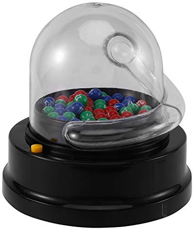 Dawafit ÉLectrique Jouet de Loterie Chanceux Machine à Cueillir des Nombres Mini Loterie Jeux de Bingo Shake de Divertissement Balle Chanceuse pour Jeux de SociéTé