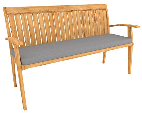 POKAR Bankauflage Bankkissen mit Abnehmbarem Bezug Sitzkissen für Bank Sitzbank Sitzpolster Bankpolster Stuhlkissen Gartenbank (160 x 50 x 5, Grau)