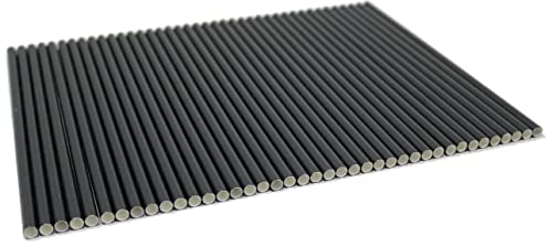 40 x fiXte Black Paper Drinking Straws 100% Food Grade Biodegradable Disposable Straws Stirrers 195mm