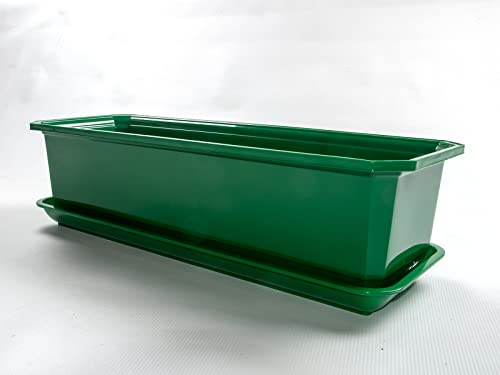TOP TOOLS 90 cm Blumenkasten Balkonkasten Pflanzkasten. (Grün)