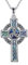YFN Keltisches Kreuz Halskette Sterling Silber Keltische Triskele Anhänger Abalone Schale Kreuz Schmuck Geschenke für Damen Herren