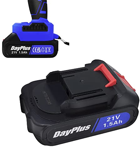 Qimu 21V Lithium Battery 1500mAh Large Capacity Rechargeable Battery for 21V Mini Chainsaw, 4-Inch Electric Chainsaw Battery