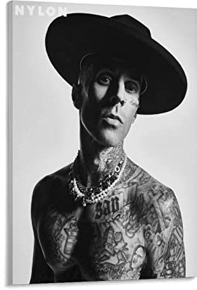 Poster und Drucke 60 * 90cm Senza Cornice Travis Barker Bassista Poster Tela Wall Art Room Immagini per Camera da letto Regali Decor
