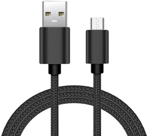 MOBISTAR Micro USB Cable 2M, Android USB to Micro 2.4 Cable Nylon Braided Tangle-Free Micro Charging Cable For Samsung S7/S6/S5, Motorola, Nokia, Sony, PS4 (2m, Black)