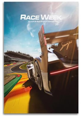 KYTIN Poster décoratif France Race Week Circuit de Spa-Francorchamps 30 x 45 cm