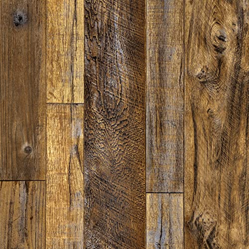 Abyssaly Klebefolie Möbel Holzoptik Möbelfolie Selbstklebende Folie Holz Tapete 60m X 1000cm Braun Vintage Streifen Folie Wasserdicht Wandtapete für Möbel Wände Schränke Küche Tische