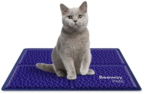 BEEWAY kühlmatte für Hunde, Kratzfeste aluminiumfolien Material, Kühlmatte für Haustiere, Gelpad für Hunde und Katzen im heißen Sommer – 40x30 cm