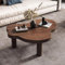 LOGAUT Table Basse Nuage, Table D'appoint Épaisse à Coins Ronds, Table de Cocktail Moderne avec 3 Pieds pour Meubles de Salon