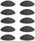 Bumms Türstopper für Boden und Wand Schwarz selbstklebend ohne bohren [10 Stück] - Ø 60 mm - Wandpuffer für Wandschutz aus Gummi - Türpuffer für Türanschlag, Türgriffschutz bei Wänden