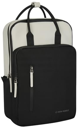 New Rebels Ceres Milwaukee Rucksack - 15,6-Zoll-Laptopfach mit wasserdichtem Reißverschluss - Gepolsterte Rückengurte - Stiftfach an der Vorderseite - Wasserfestes Material