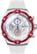 Brera Milano Herrenuhr Supersportlich Evo 45 mm Chronograph Quarz Gehäuse Stahl, Zifferblatt weiß - Armband Naturkautschuk Weiß