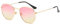 JCTAIFOO Occhiali da sole poligono moda per uomo e donna leggero telaio esagonale in metallo UV400 protezione occhiali, Oro/Rosa-Giallo Gradiente, taglia unica