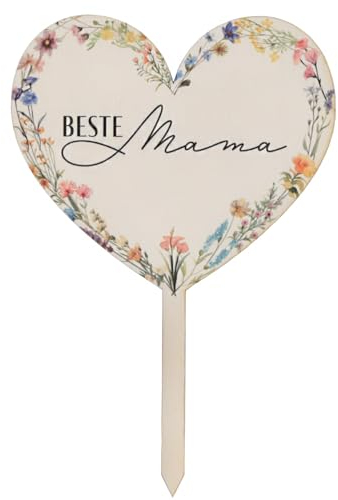 Logbuch-Verlag Muttertag Tortendeko Beste Mama Cake Topper Muttertagsgeschenk Geburtstag Herz 12 x 18 cm