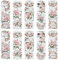 WANDIC 10 Blatt Transfer-Aufkleber, Retro, rosa Blumenmuster, Aufkleber für DIY, Scrapbooking, Fotoalben, Möbel, 30 x 9,9 cm