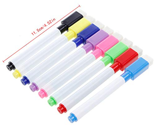 Set di 5 penne per lavagna bianca, riutilizzabili, accessori per marcatura, gadget per bambini, studenti, forniture per pittura, lavagna bianca, formato A4