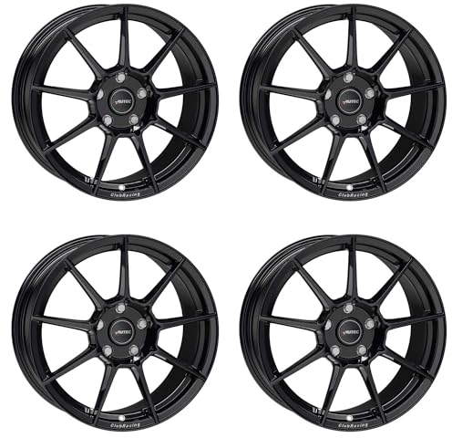 4x AUTEC Felgen Alufelgen CLUBRACING 7.5x17 ET35 5x112 Schwarz kompatibel mit VW Beetle Tiguan Golf V Golf VII Eos Golf VIII Golf VI T-Roc Jett
