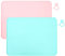 2 PCS Silicone Placemats,Non Slip Table Mats,BPA Free Non Slip Portable Eating Table Mats, Large Size Heat-Resistant Food MatsDining Mat, Dishwasher Safe
