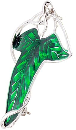 TRHDFW Elegant Elven green leaf enamel pin brooch for women, men, cape pin buckle gifts
