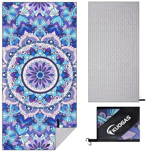 KUOGAS Strandtuch XXL 200×100 cm,Groß Schnelltrocknendes Mikrofaser Handtuch, Sandfrei Badetuch,Stranddecke Damen strandhandtuch