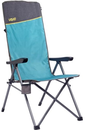 Uquip Campingstuhl Justy XL Faltstuhl Strandstuhl Klappstuhl Verstellbar 120 kg Petrol/Grey