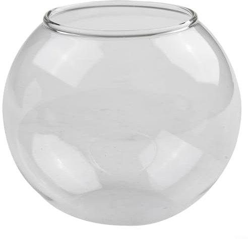 Elegante vaso in vetro borosilicato trasparente per piante grasse e composizioni di candele (B)