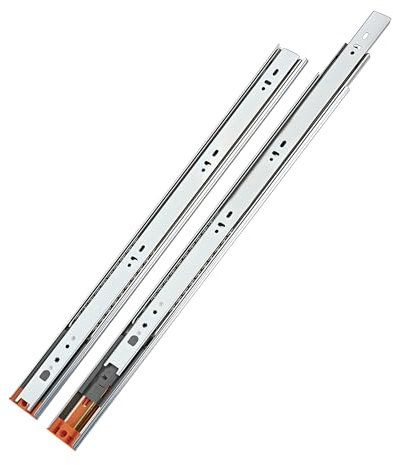 LOOTICH Kugelführung Vollauszug Schubkastenführungen 600 mm con Integrierte Selbsteinzug Schubladenschiene Dämpfung Teleskopschiene Kugelauszug Auszugsführungen Stahl Verzinkt (1 Paar)