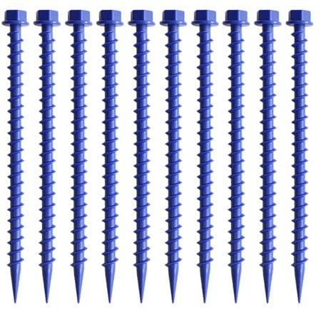 HUAJINGKEJI Zeltheringe mit Schrauben, zur Befestigung von Campingzelten, Regenplanen, Outdoor-Camping, Zeltpfahl, Zeltnägel, 10 Stück