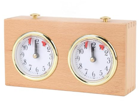 Schachuhr Holz, Schachuhr Analog Timer Retro Holz Wettbewerb Timing Hochpräzises Mechanisches Werkzeug