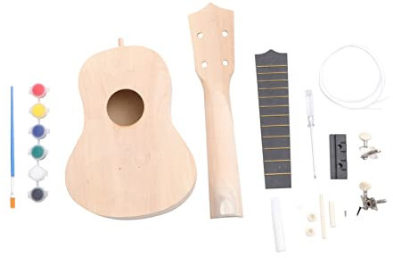 UPKOCH Cutaway Ukulele Diy Kit Lindenholz Hawaii Musikinstrument Bausatz Mit Anleitung Für Eltern-junge Mädchen-aktivität