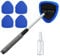 Car Window Cleaner,Window Cleaner,6 Pcs Car Cleaning Kit Windscreen Cleaner with 4 Reusable Washable Pads,Rotating Head Telescopic Windscreen Cleaner Tool,Detachable Handle Car Windscreen Cleaner Kit