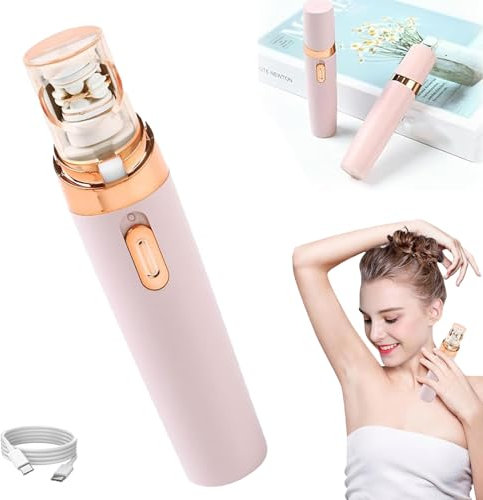 Gesichtshaarentferner FüR Frauen- Usb Elektrischer Gesichtsrasierer Frauen, Kabelloser Epilierer Damen Gesicht, Schmerzfrei Mini Epilierer Haarentfernung Gesicht Damen, FüR Gesicht, KöRper, Bein (A)