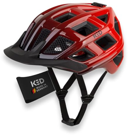 KED Crom Fahrradhelm Für Mountainbike, Trekking Und Alltag Mit LED Rücklicht, FIDLOCK Verschluss, Insektenschutznetz