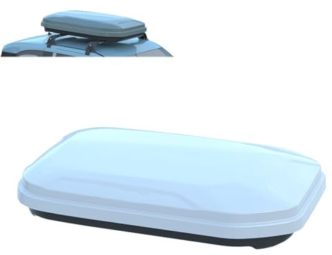 JXYQZD Dachbox Auto, 300-Liter-Dachbox mit Sicherheitsschloss, wasserdichte Hartschalen-Dachbox für PKW, Kombi und SUV(White)