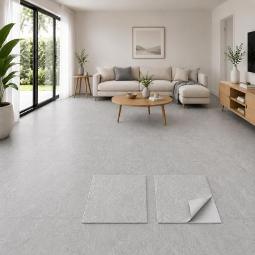 Pavimentos Arquiservi - Suelo Vinilo Autoadhesivo PVC - Pack (0.83m² - 4 Losetas) - Diseño Piedra - Impermeable y Antideslizante - Ideal para Hogar, Cocina y Baño
