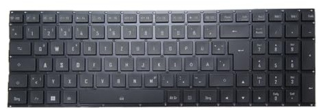 3-Zonen-RGB-Tastatur für Gigabyte für AORUS 7 (2023) / für AORUS 7 9KF / 9SF, Deutsch, Schwarz, ohne Rahmen, Neu