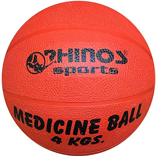 RHINOS sports Medizinball, Gymnastikball 4 kg | rot