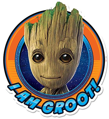 Marvel Ich bin Groot Mauer Kunst, Mehrfarbig
