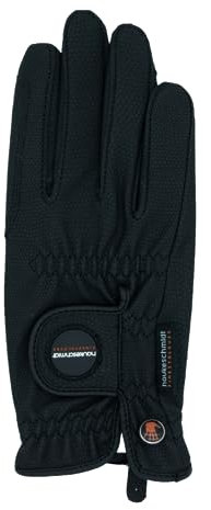 Hauke Schmidt Reithandschuh Modell 'A touch of class' blau marine Kunstleder sehr elastisch griffig haltbar super Tragegefühl maschinenwaschbar, Handschuhgröße:8.5