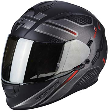 Scorpion Motorradhelm Exo 510 Air Route Matt, Schwarz/Rot, Größe L
