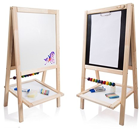 AZZAP Kindertafel Standtafel Schreibtafel Maltafel Magnettafel Abakus Holz Tafel SOFIA