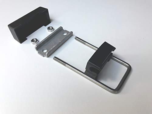 OuM 10 Stück U-Bügelset für 40x40mm Pfosten zur Zaunbesfestigung