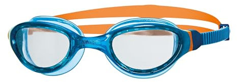 Zoggs Kinder K-rey-zog266ro Phantom 2.0 Junior UV-Schutz und Antibeschlag-Schwimmbrille, Blau/Orange/Transparent, 6-14 Jahre