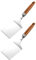 HEMOTON 2st Pfannenwender Steak- Turner Grill Spachtel Teppanyaki Schaber Grill Dreher Fischwender Kochen Spatel Metall - Kochen Spatel Gridle Turner. Kuchen Pizza Rostfreier Stahl