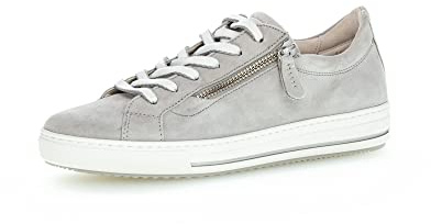 Gabor Damen Low-Top Sneaker, Frauen Halbschuhe,Wechselfußbett,Moderate Mehrweite (G),Women's,Lady,Ladies,Halbschuhe,Light Grey,39 EU / 6 UK