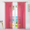 ESLIR Gardinen mit Kräuselband Vorhänge Fensterschal Transparent Schlaufenschal Voile Schal Uni Rot BxH 145x245cm 1 Stück